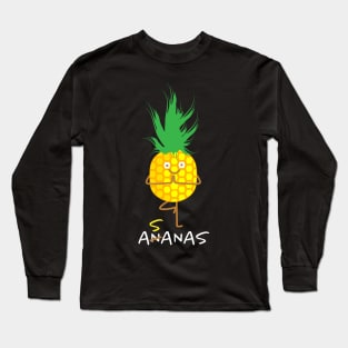 Funny pineapple practices asanas Long Sleeve T-Shirt